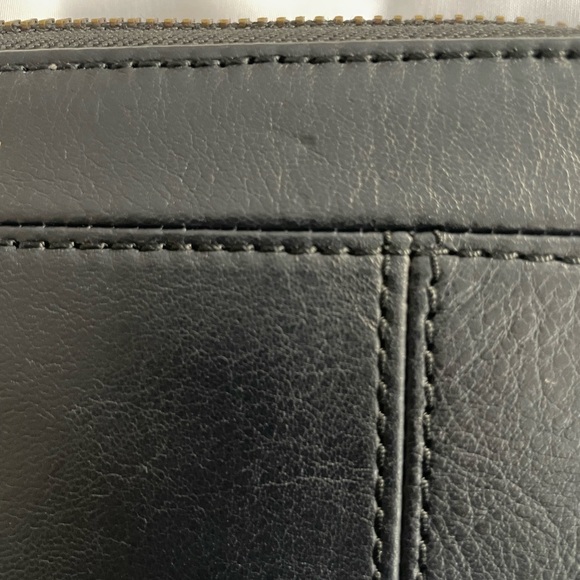 Jori RFID Zip Clutch Fossil midnight navy Leather Wristlet multi compartments - Picture 12 of 13